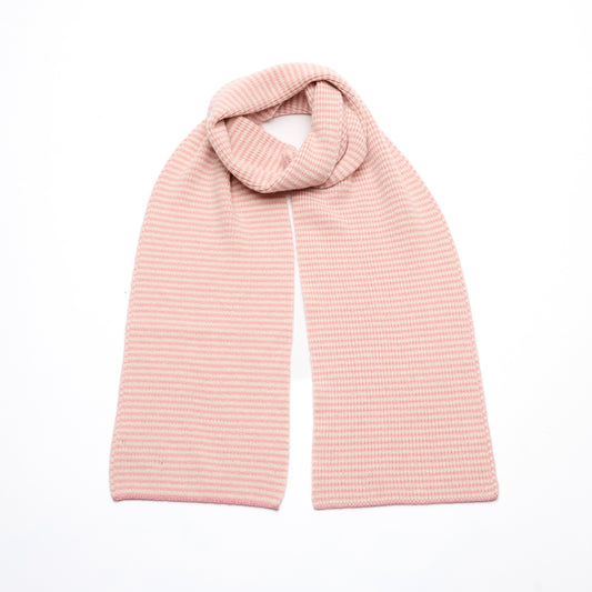 Soft Pink & Cream Limited Edition Cashmere Scarf