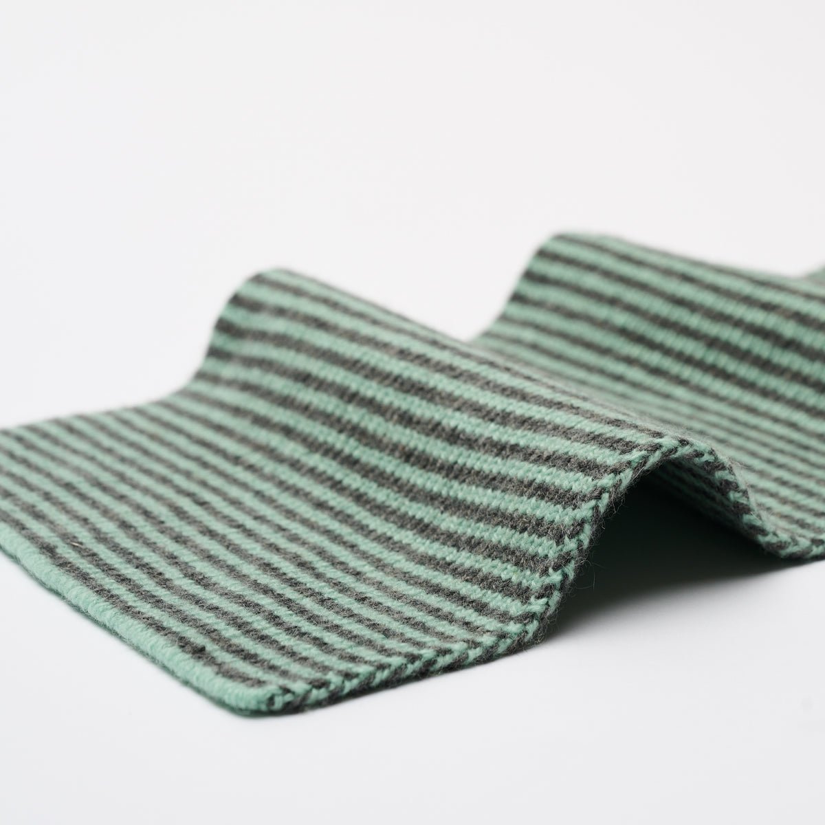 Soft Mint Green & Grey Limited Edition Cashmere Scarf