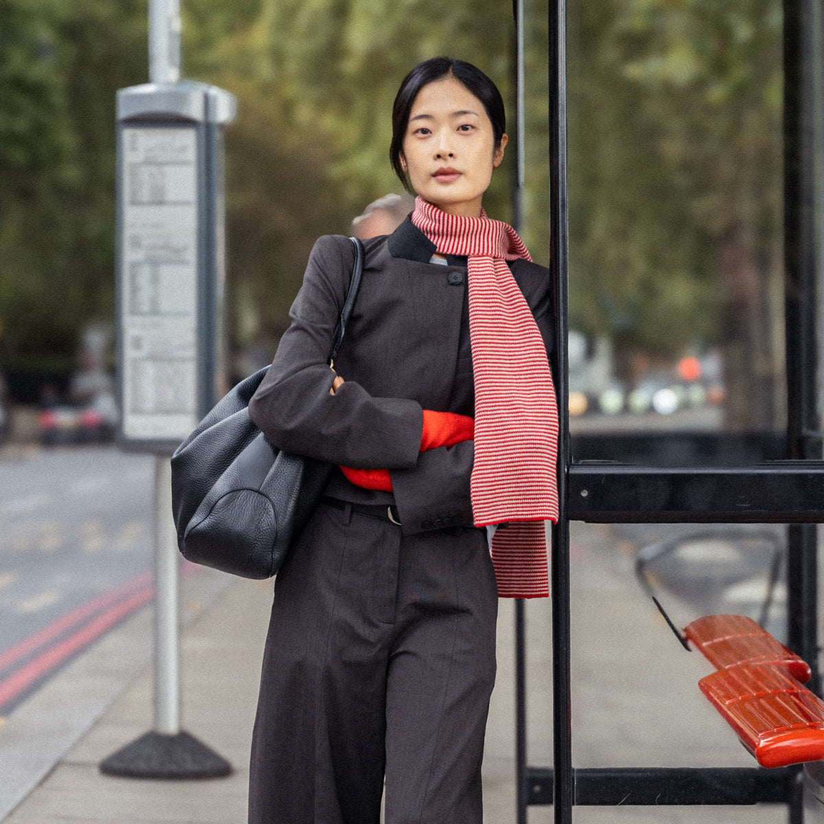 Red & White - Cashmere Scarf