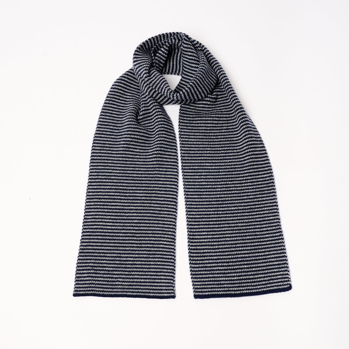 Navy Blue & Grey - Cashmere Scarf