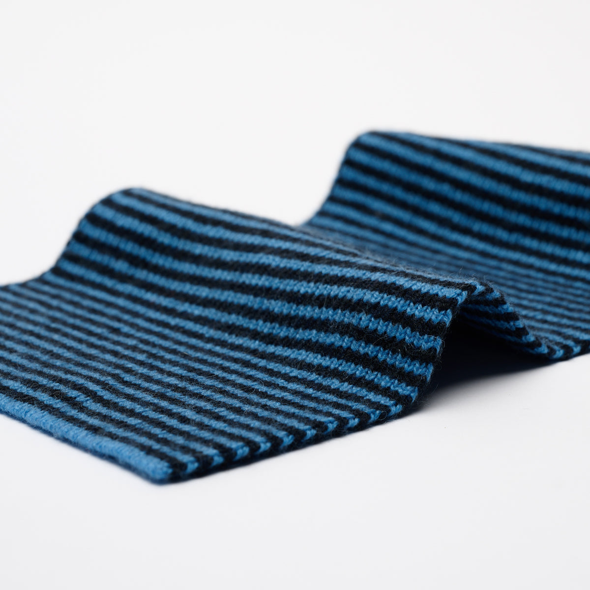Blue & Navy Striped Limited Edition Cashmere Scarf