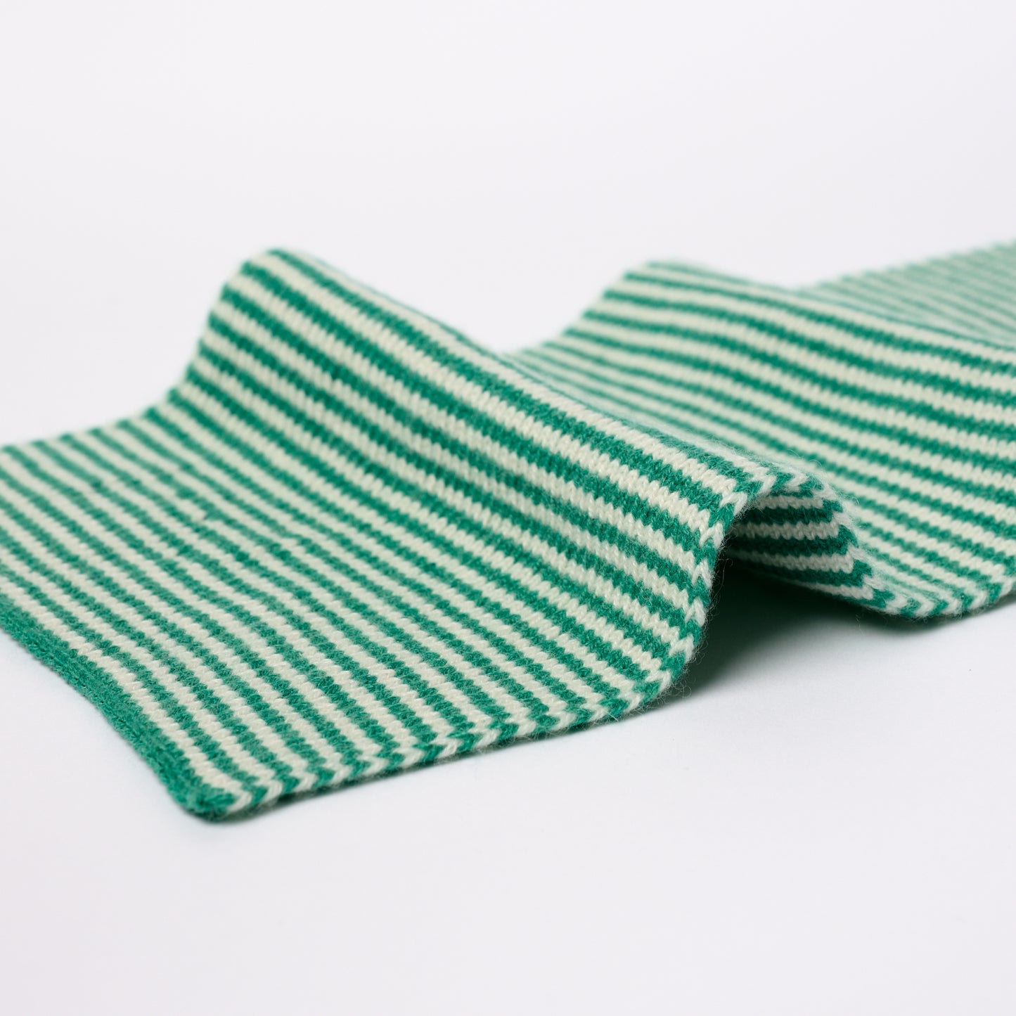 Jade Green & Cream - Cashmere Scarf