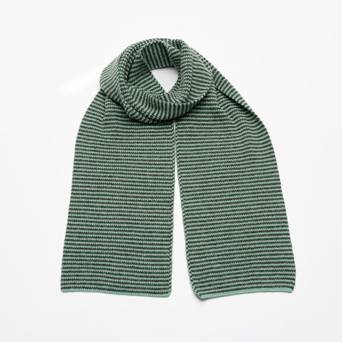 Soft Mint Green & Grey Limited Edition Cashmere Scarf