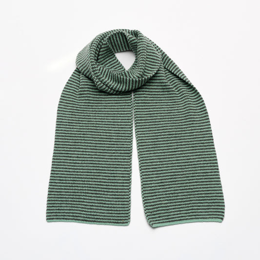 Soft Mint Green & Grey Limited Edition Cashmere Scarf