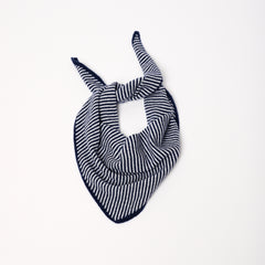 Navy & White Striped Bandana Scarf