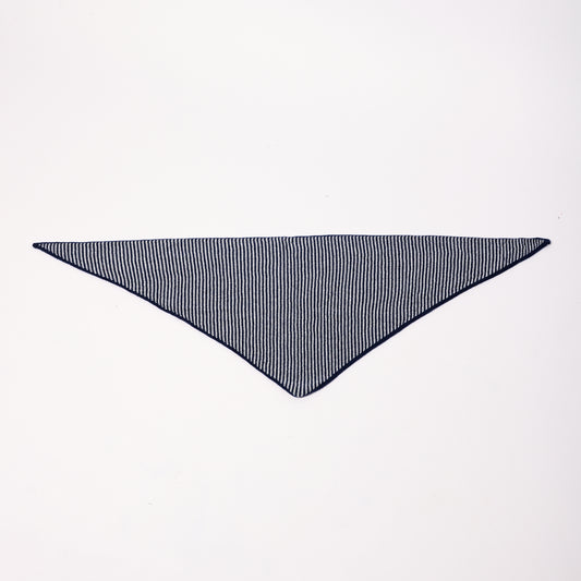 Navy & White Striped Bandana Scarf