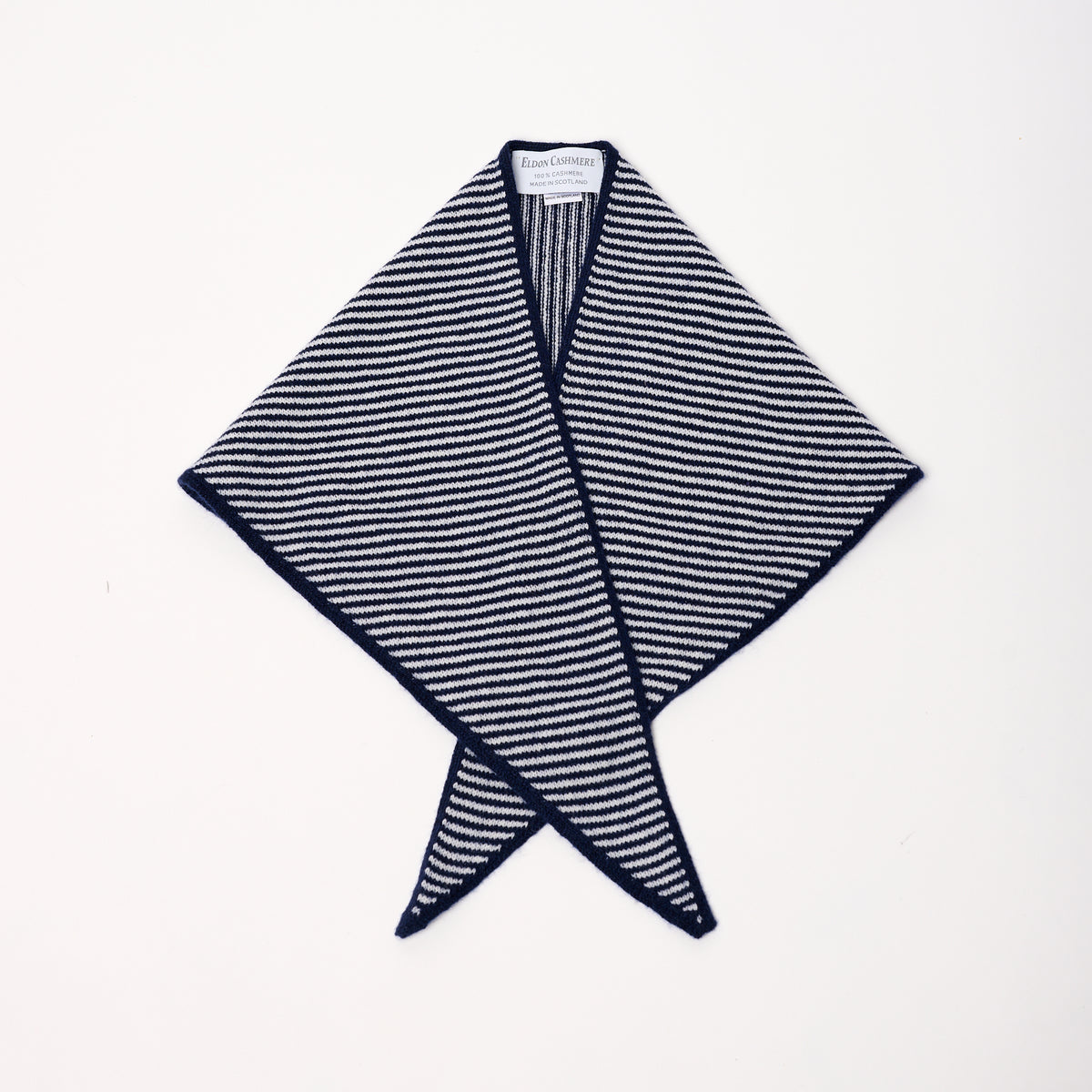 Navy & White Striped Bandana Scarf