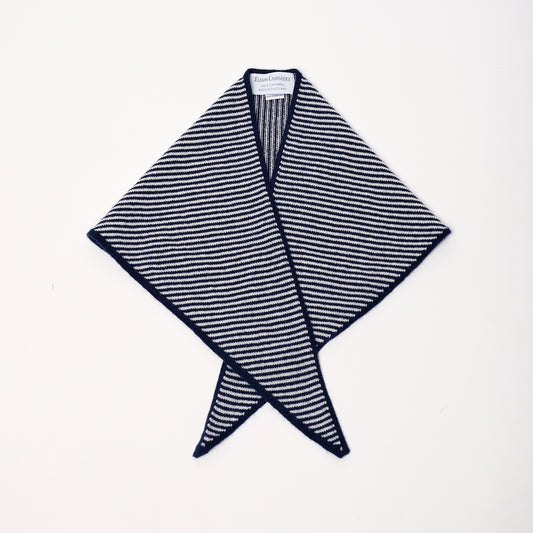 Navy & White Striped Bandana Scarf
