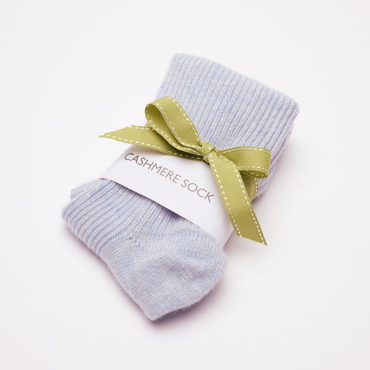 Women's Blue Steel Marl Ribbed Socks