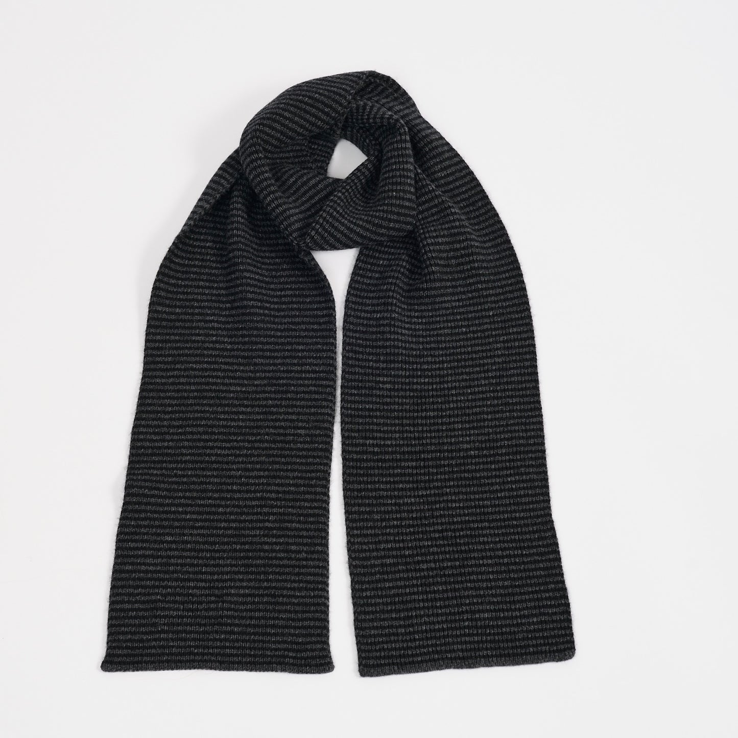 Black & Charcoal - Cashmere Scarf