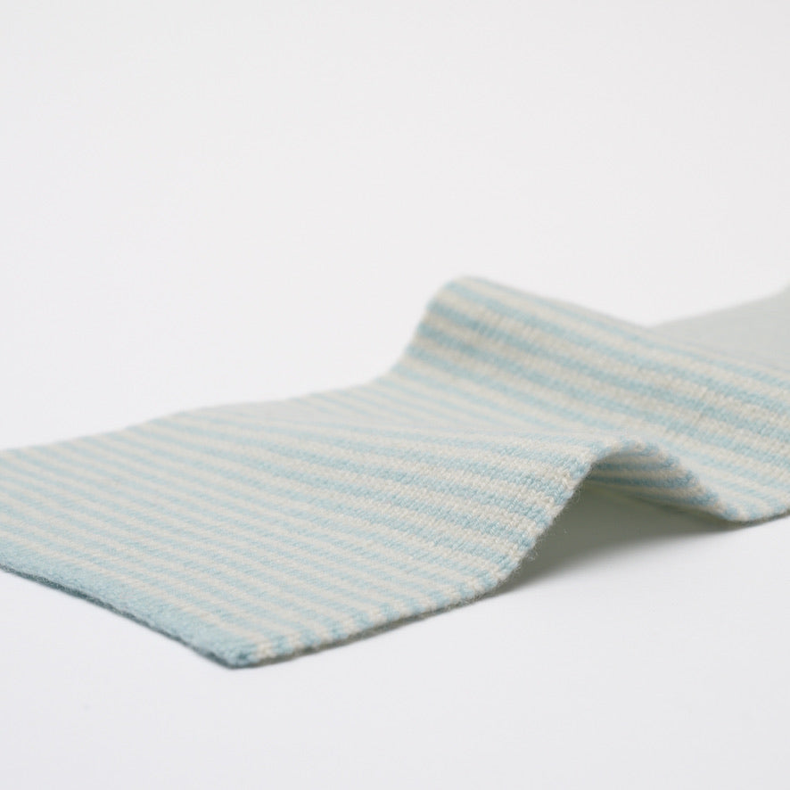 Soft Blue & Cream Limited Edition Cashmere Scarf