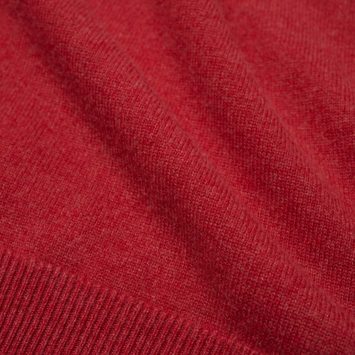Luxury Classic 4 Ply V Neck Jumper - Poppy Melange