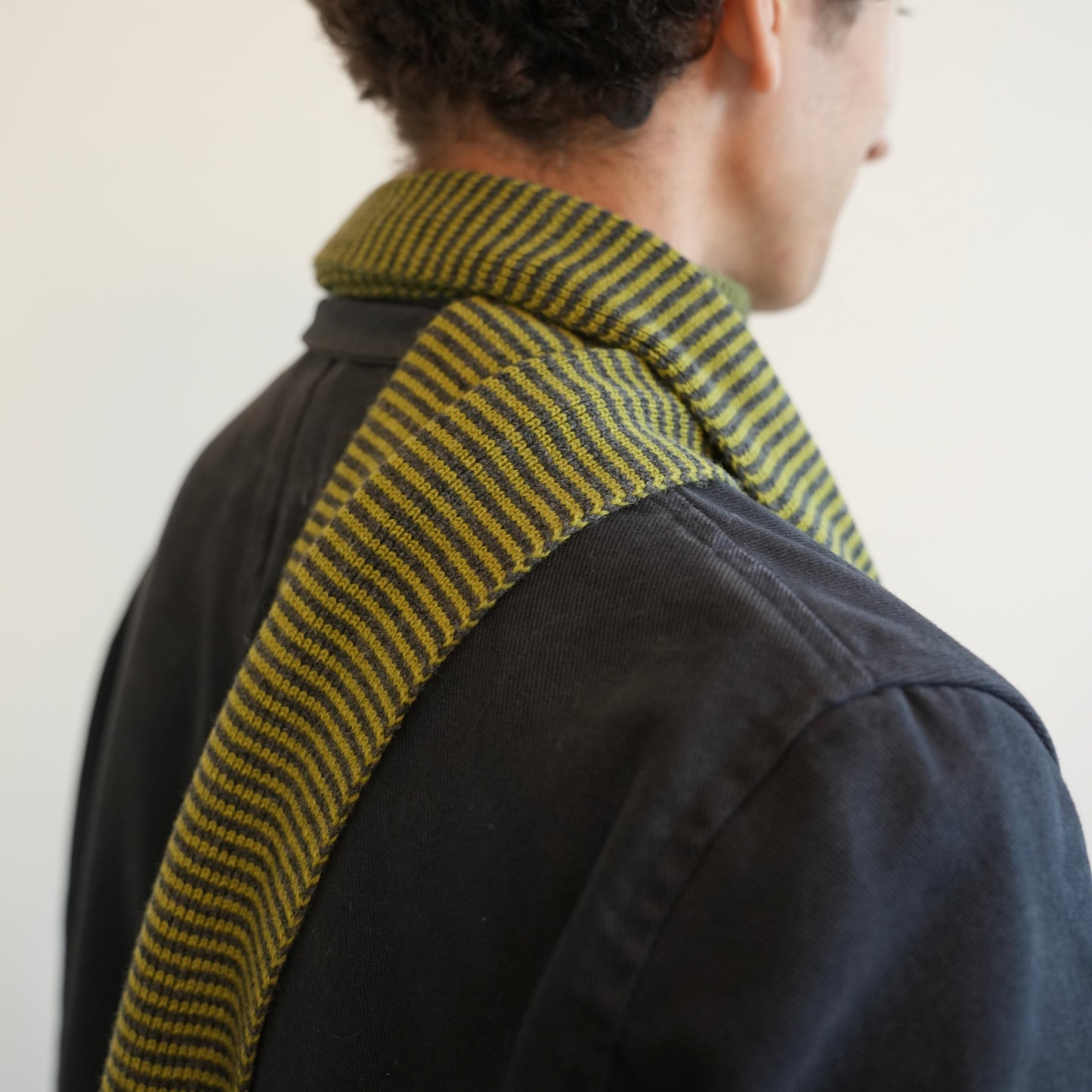 Matcha Green & Charcoal - Cashmere Scarf