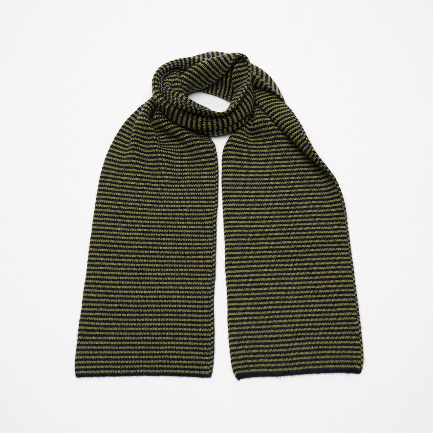 Olive Green & Black Limited Edition Cashmere Scarf
