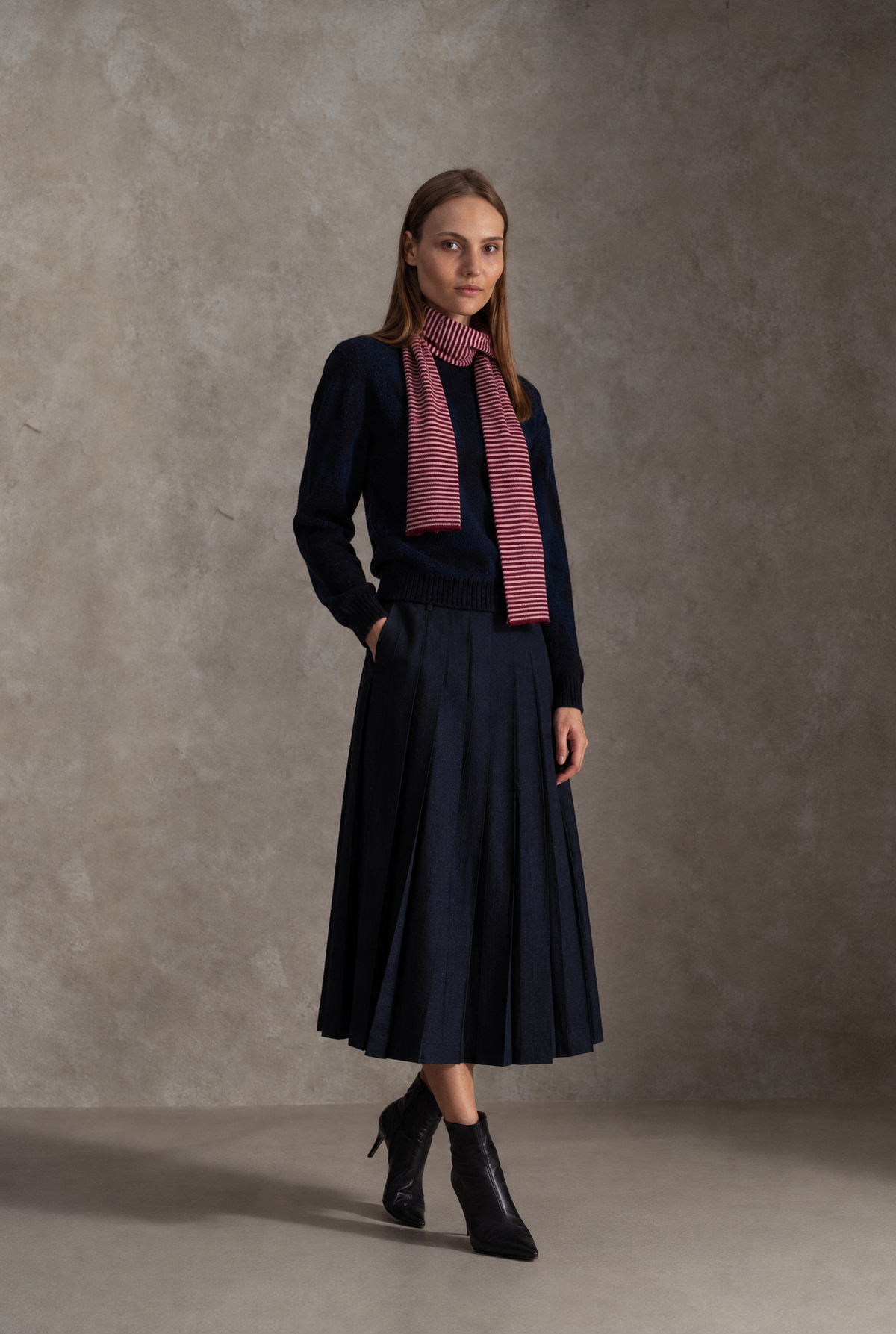 Pink & Burgundy Limited Edition Cashmere Scarf