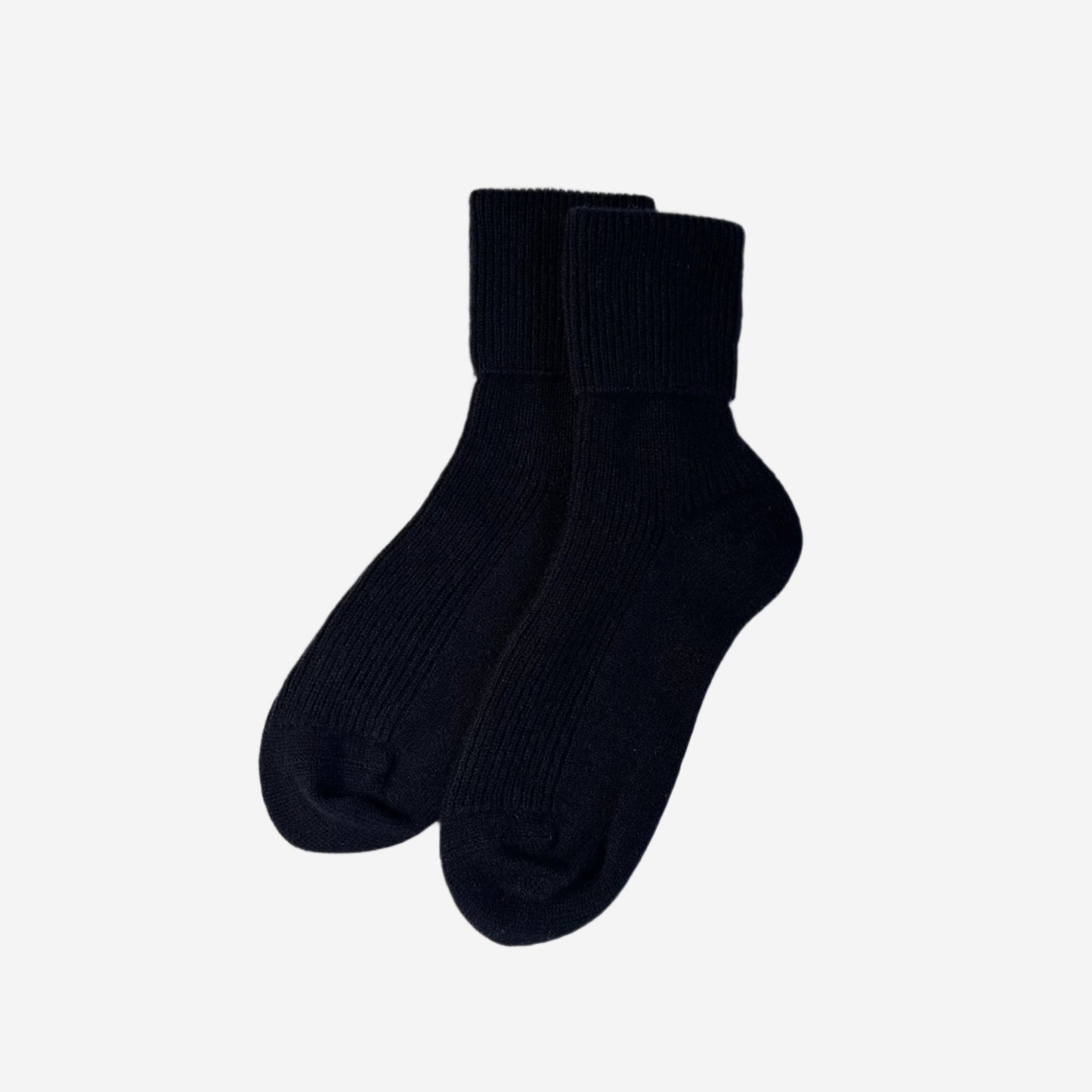 Women's Navy Ribbed Socks