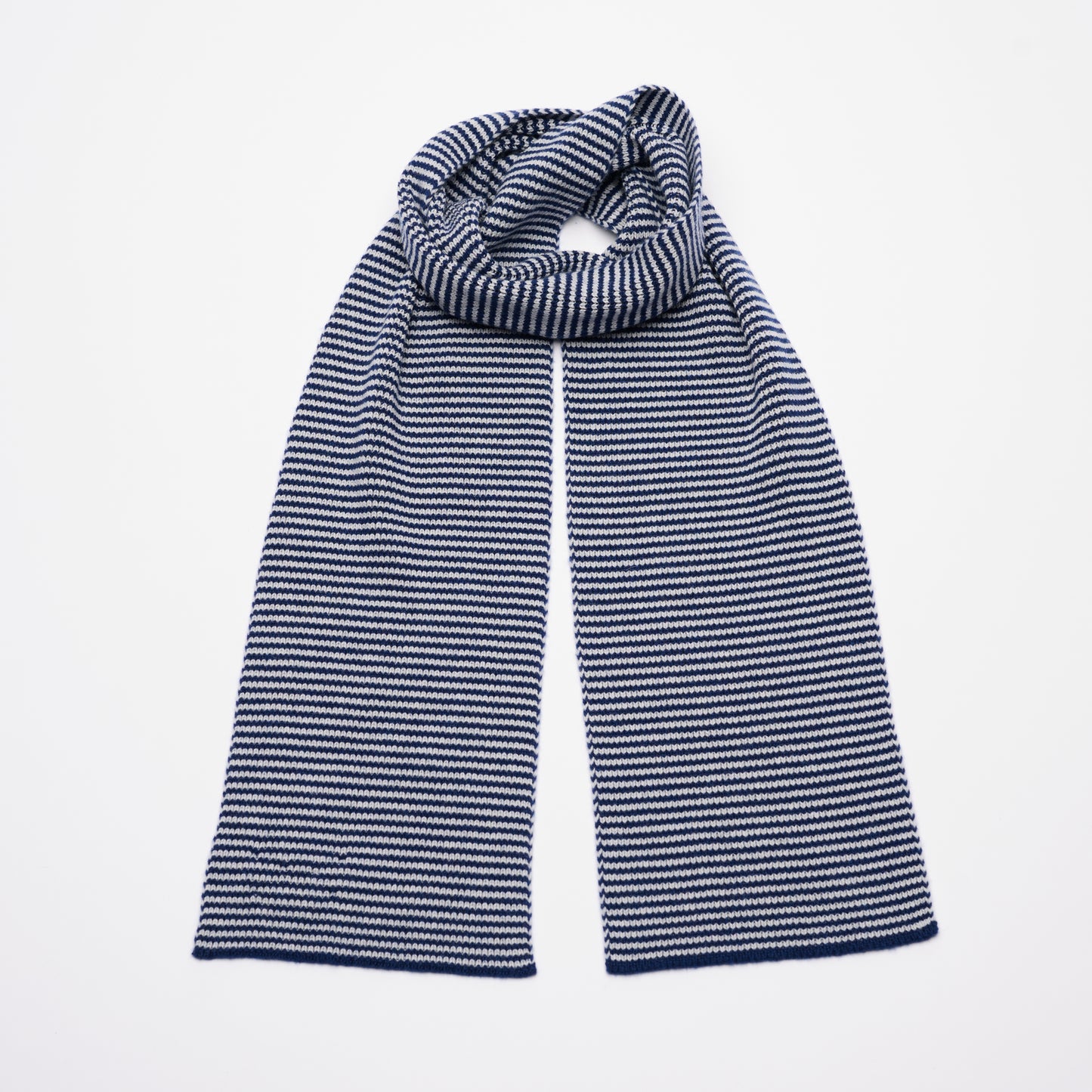 Navy & Light Grey - Cashmere Scarf