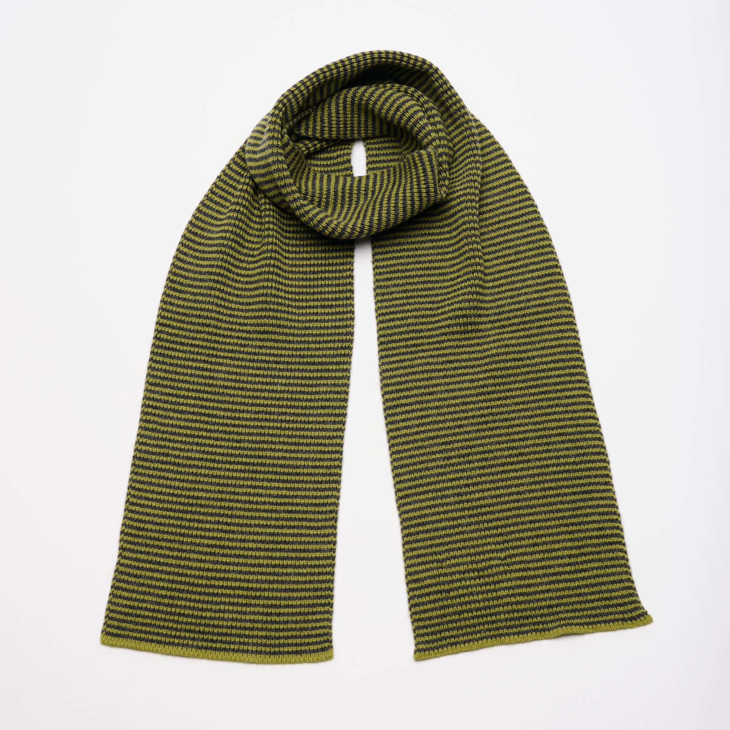 Matcha Green & Charcoal - Cashmere Scarf