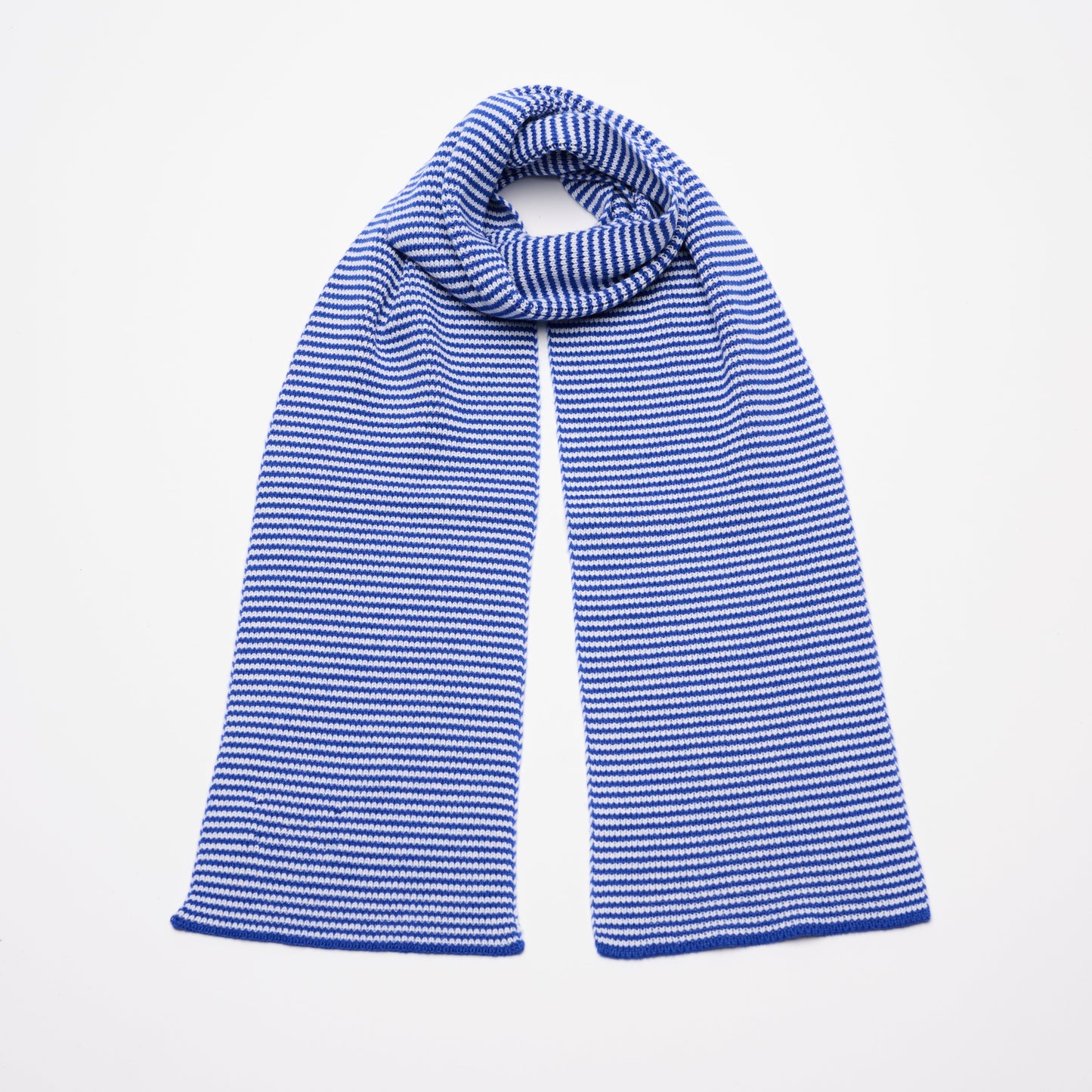 Bright Blue & White - Cashmere Scarf