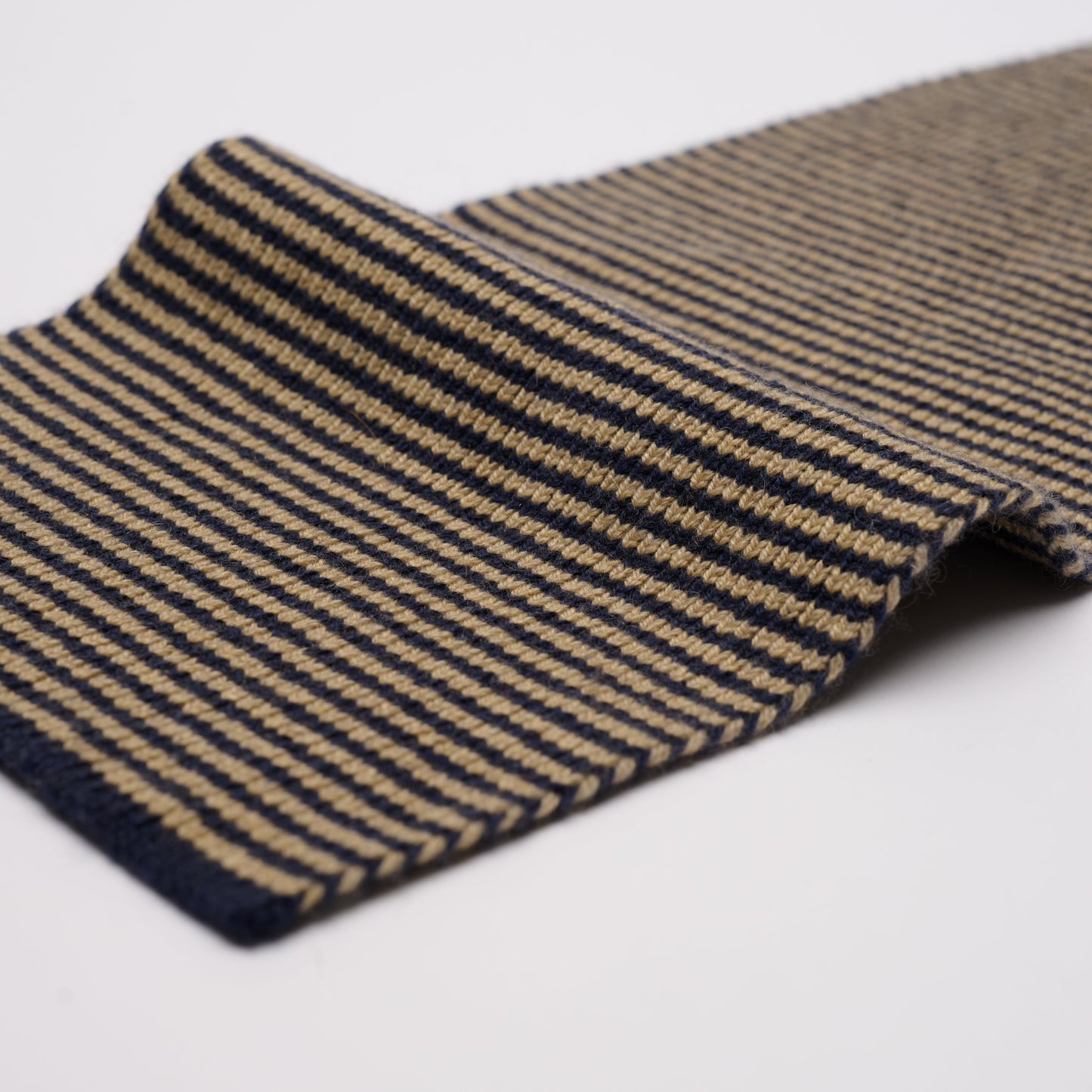 Navy Blue & Camel - Cashmere Scarf