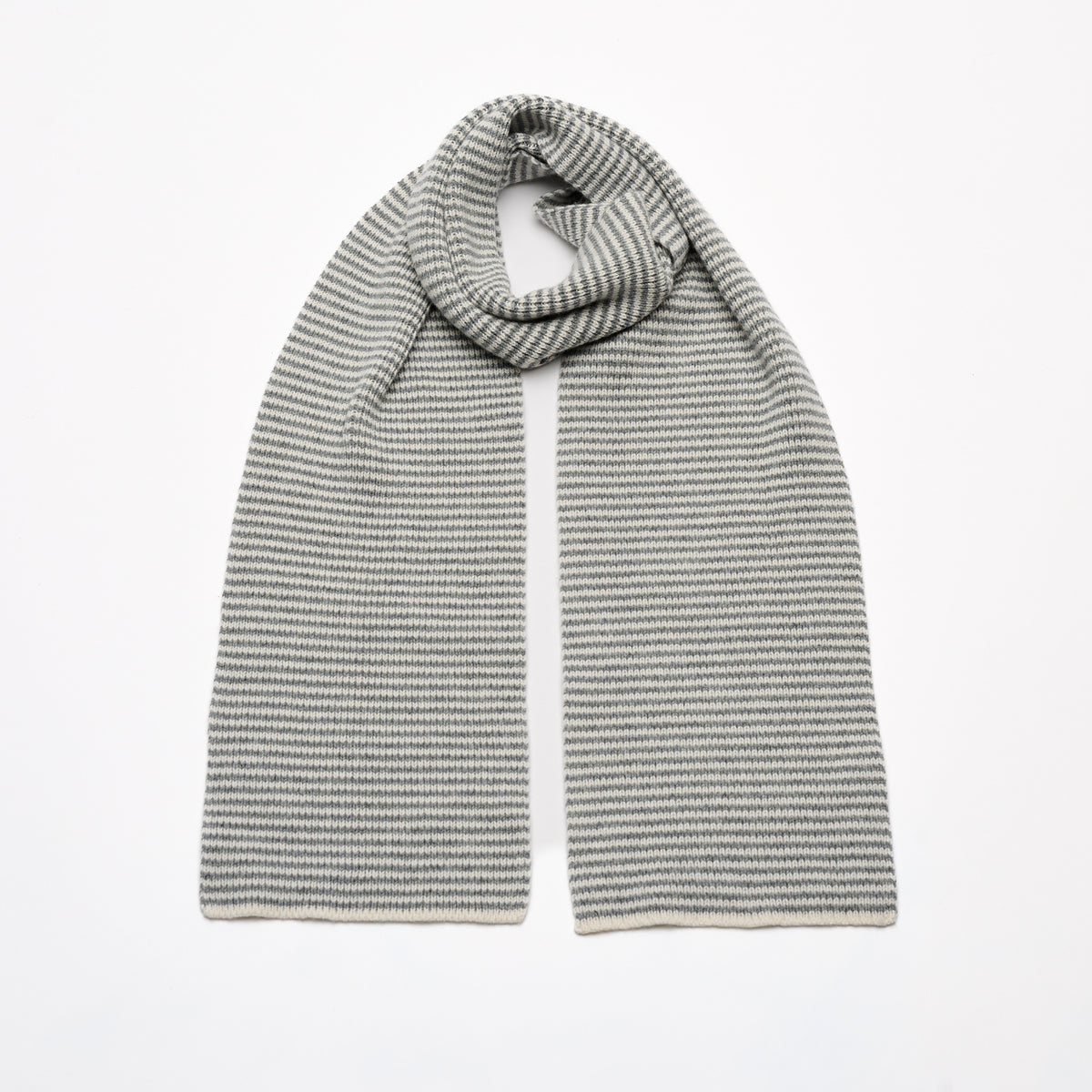 Light Grey & Cream Limited Edition Cashmere Scarf