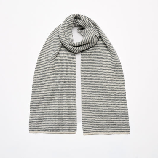 Light Grey & Cream Limited Edition Cashmere Scarf