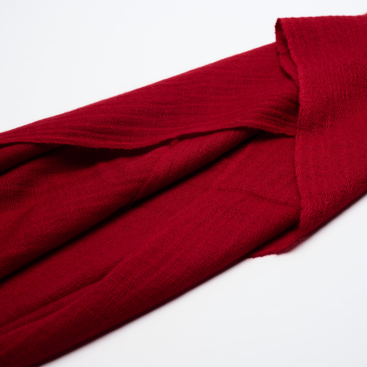 Hand Spun & Handwoven Cashmere Shawl - Ruby