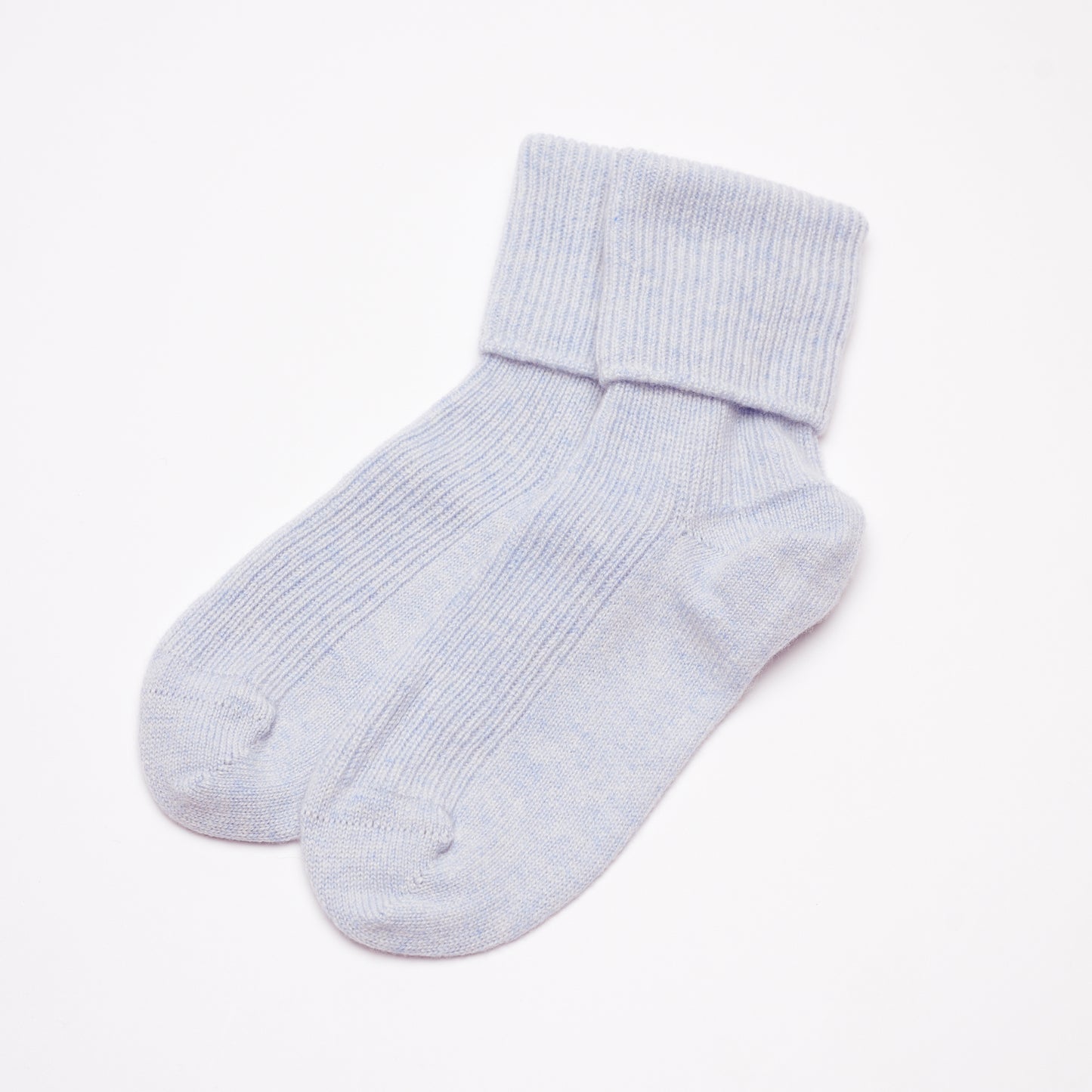 Women's Blue Steel Marl Ribbed Socks