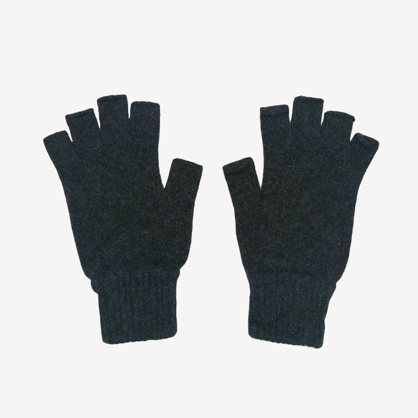 Unisex Charcoal Grey Fingerless Gloves