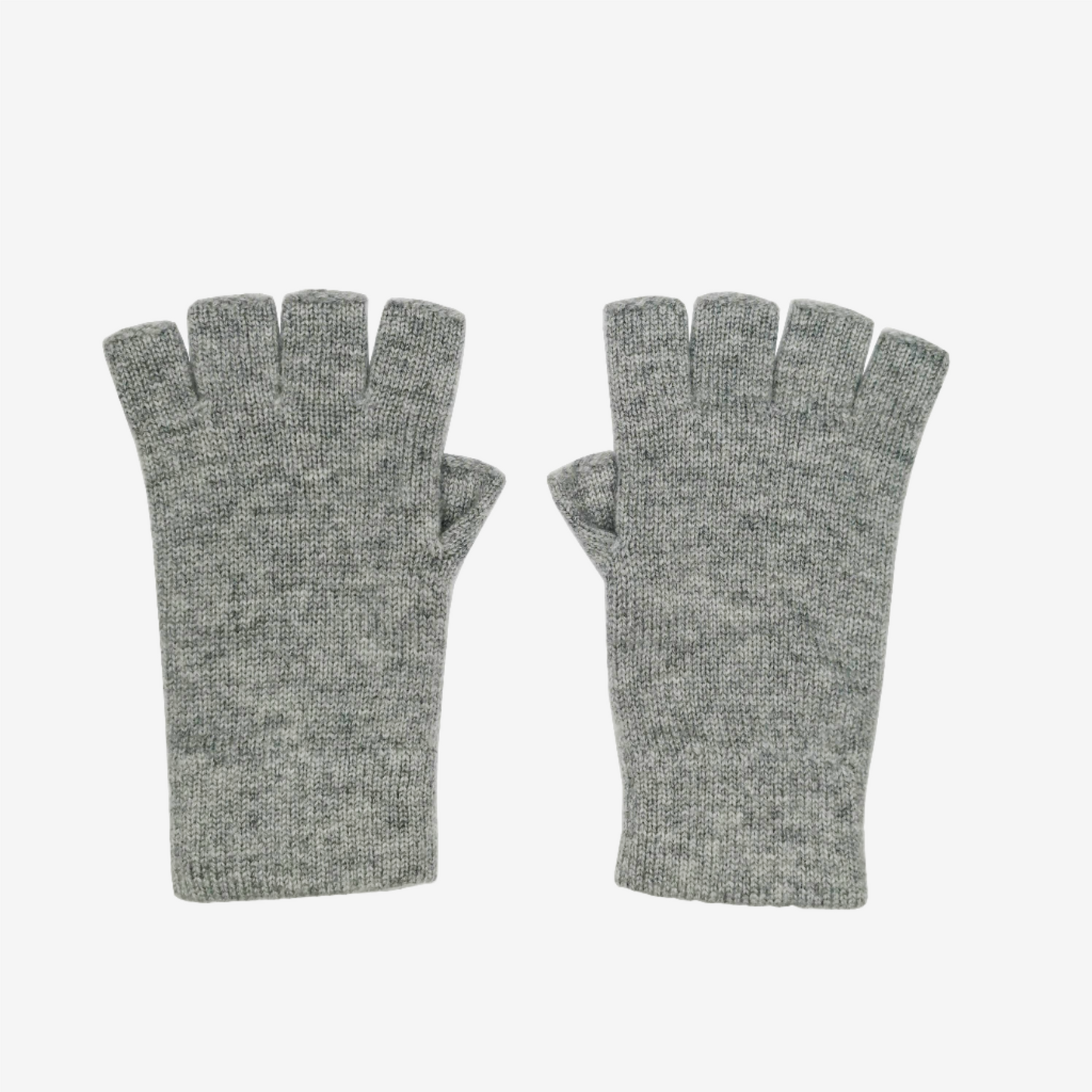 Unisex Light Grey Fingerless Gloves