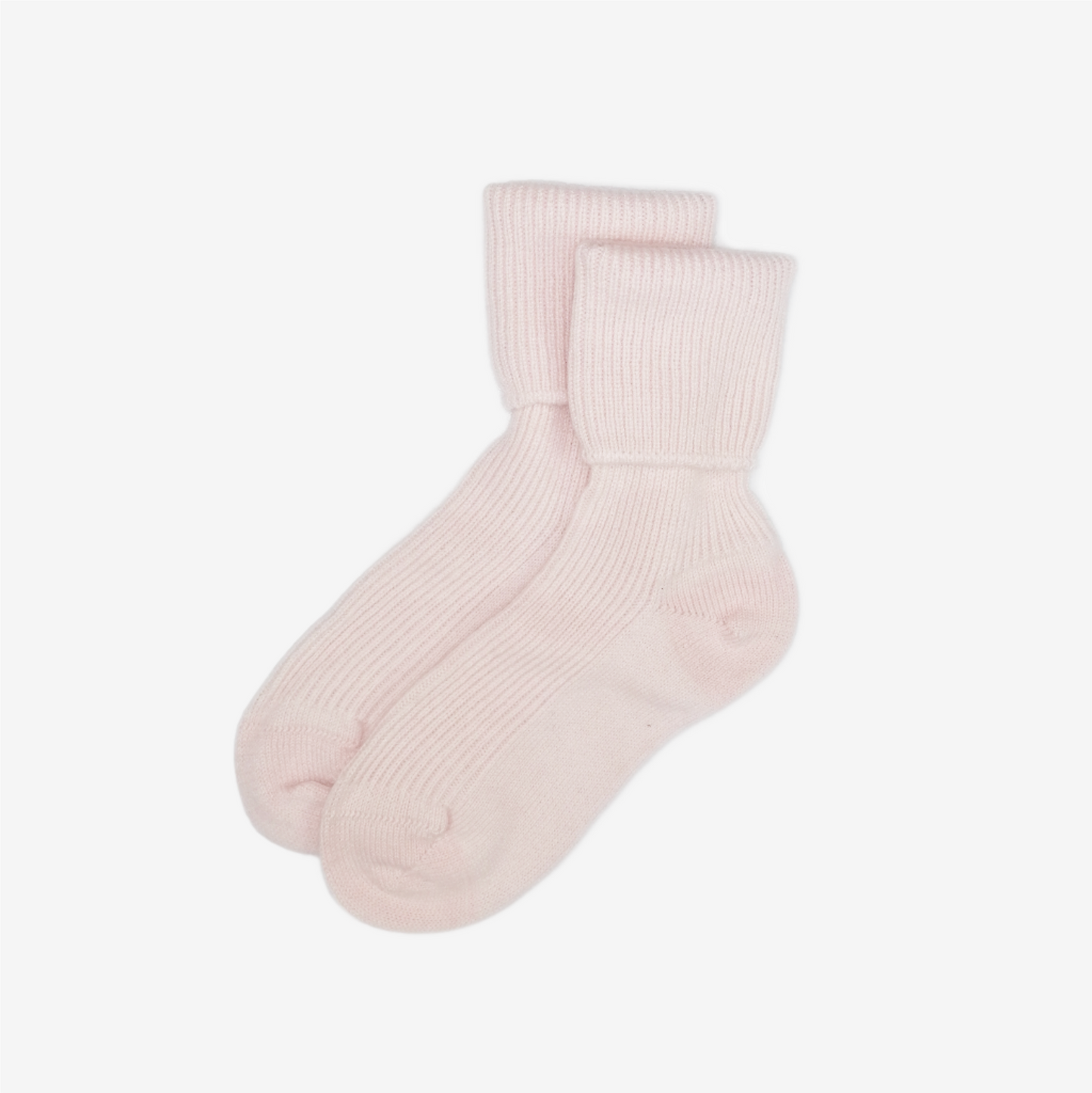 Women's Soft Pink Ribbed Socks